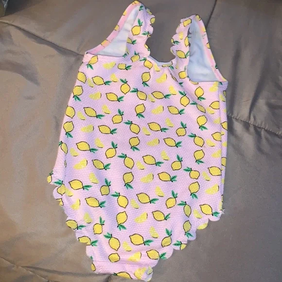 🍋💕Pink with Lemon Print One Piece Swimsuit - Picture 4 of 4